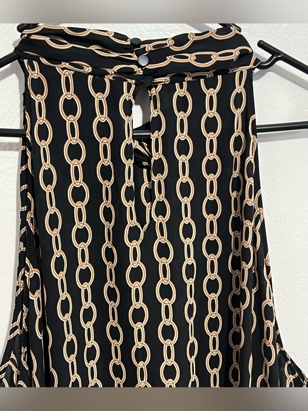 NWT Worthington Black & Beige Chain-Print Midi Dress Size XXL - Picture 7 of 8